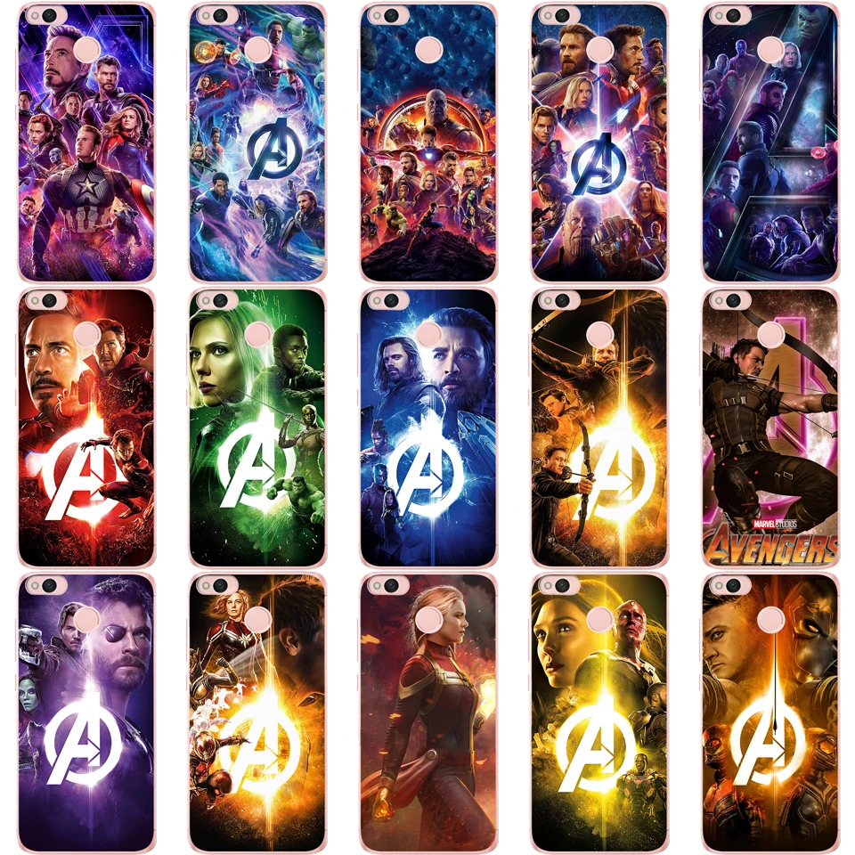 Case For Xiaomi Redmi mi 8 Mi 9 Note 5A 6 4 A2 Lite A1 4X 4A 5X Marvel Iron Man Black Widow Raytheon Soft silicone TPU Cases |