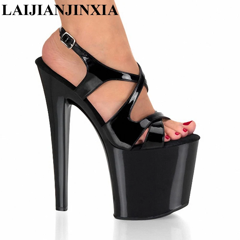 LAIJIANJINXIA Brand Sexy Ultra 20 CM High Heel Sandals Women's High Heel Platform Shoes,Pole Dance/Model/Dance Shoes