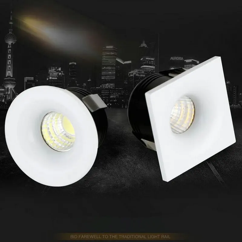 20 шт./лот 3 Вт Мини светодиодный потолочный светильник белый круглый 110 В 220