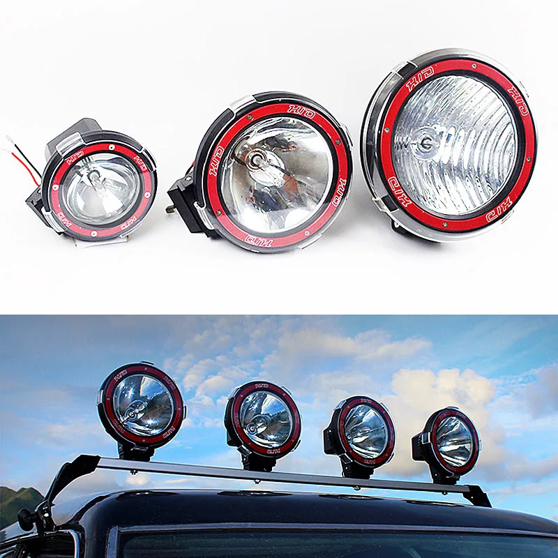 1 шт. 12V24V35W55W6000K Автомобильные фары удаленный светильник круглый свет крыши 7