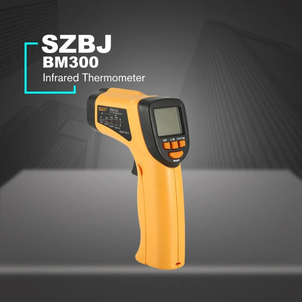 SZBJ BM300 350 градусов цифровой ЖК Портативный Инфракрасный термометр измеритель