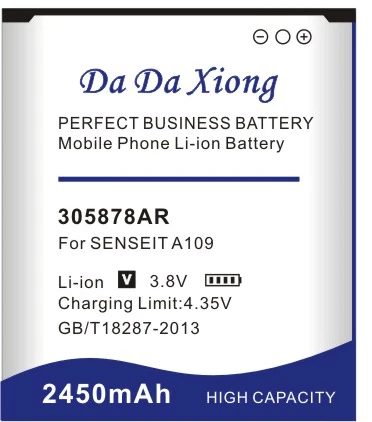 High Quality 2450mAh 305878AR Battery For SENSEIT A109 Phone | Мобильные телефоны и аксессуары
