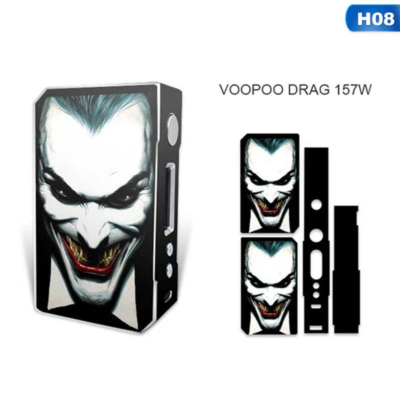 H08 Наклейки на электронные сигареты для VOOPOO DRAG TC 157W коробка мод наклейка на обложку - Цвет: H08