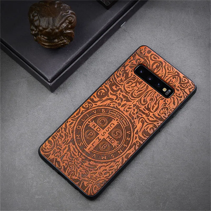 color 2 Новинка, чехол для samsung Galaxy S10, тонкая деревянная задняя крышка, TPU бампер, чехол для samsung S10, samsung s10 plus, чехол для телефона s - Цвет: color 2