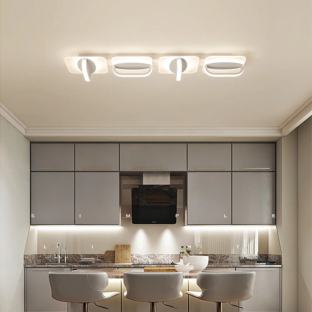 Modern led ceiling lamps Office living room bedroom aisle long creative Indoor Lighting RC Dimmable Pendant light | Лампы и освещение