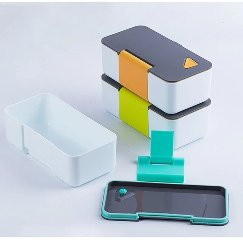 Пластиковый студенческий Ланч бокс с подогревом bento box пищевой контейнер lunchbox