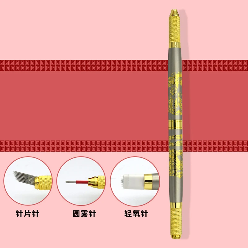 1 Pc Eyebrow Microblading Pen with 2 Blades Manual Tattoo for Permanent Makeup Tebori | Красота и здоровье
