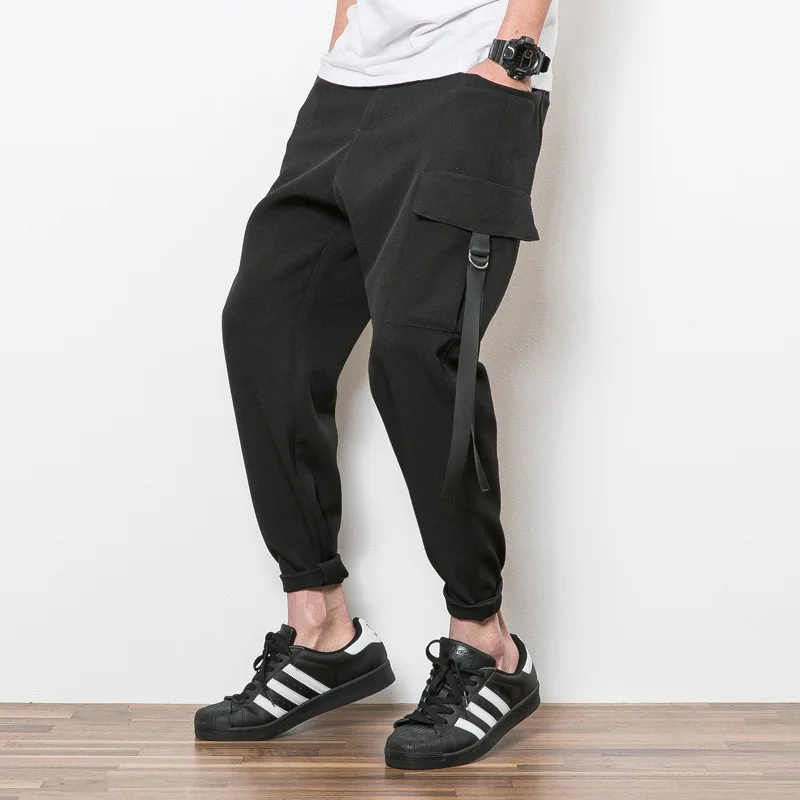 Casual Pants 2017 Cuba Libre Baggy Drawstring 100% Linen Men Loose Fit Navy Khaki Trousers | Мужская одежда