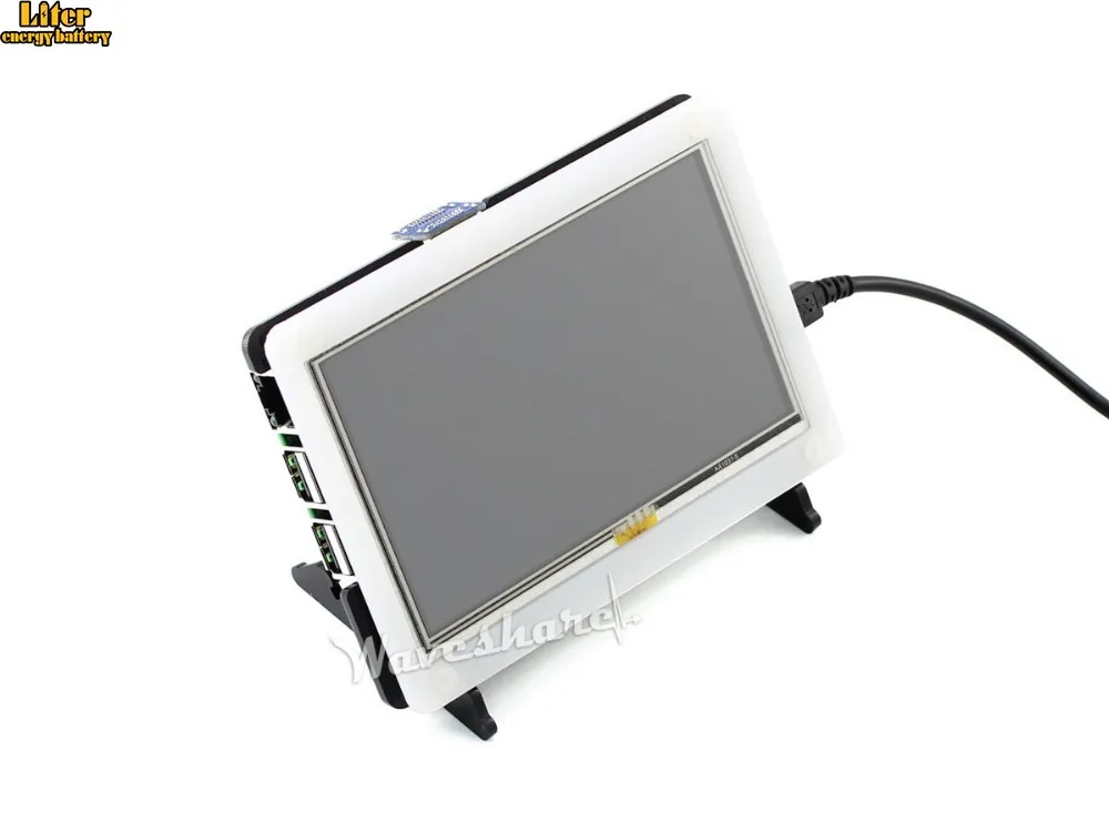 Двухцветный чехол для Raspberry Pi 5 дюймов LCD сочетает 5-дюймовый HDMI и в одном