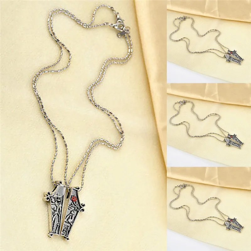 

PINKSEE New 1 Pair Alloy Gothic Punk Couple Pendant Necklaces For Women Men Lovers Fashion Necklace Jewelry Gifts