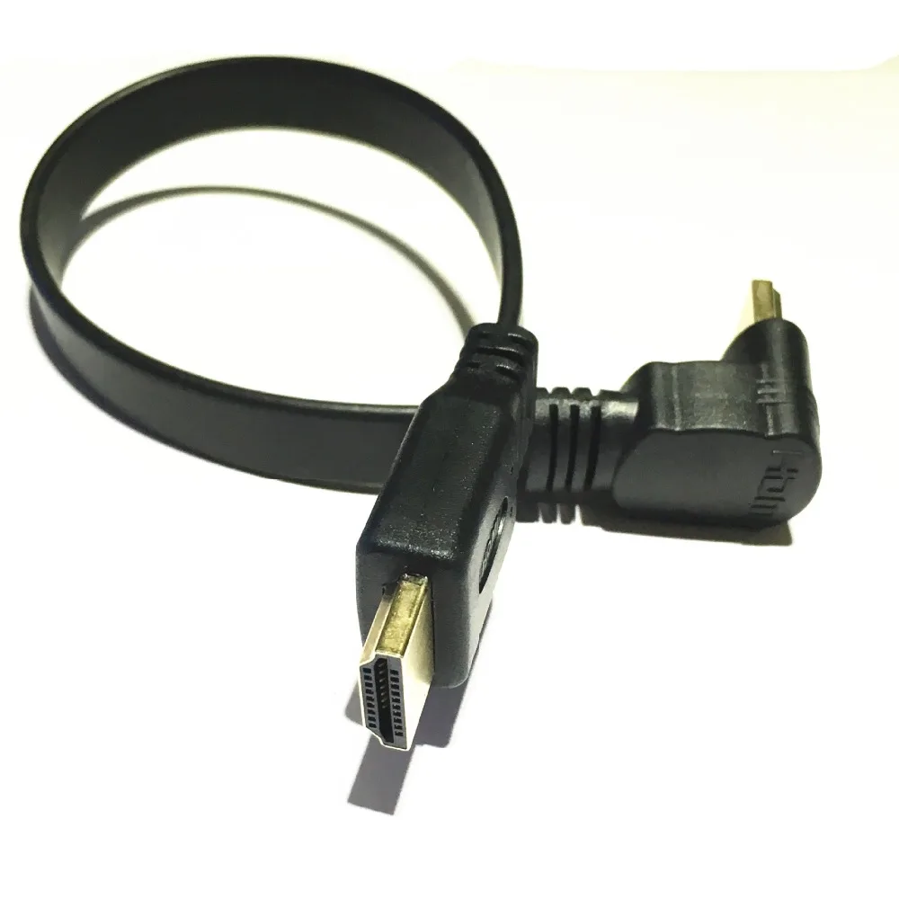 1FT плоский тонкий высокоскоростной Удлинительный кабель HDMI мужчина к шнур со