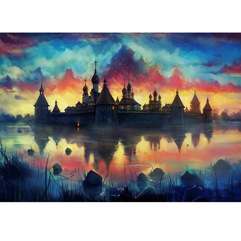 

Beautiful castle diamond Embroidery diy diamond painting mosaic diamond painting 3d cross stitch diamond picture H839