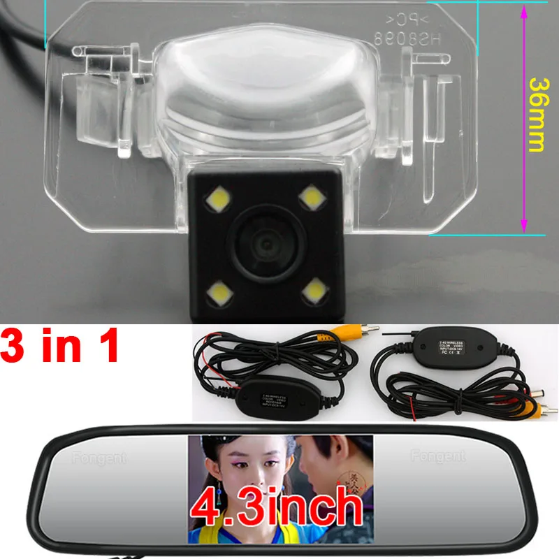 8098-H1-43-AV Для Honda Civic Ciimo 2011 2012 2013 Accord City 2008 2009 2010 камера заднего вида сзади от до Обратный монитор парковочной камеры - Название цвета: 8098-H1-43-AV