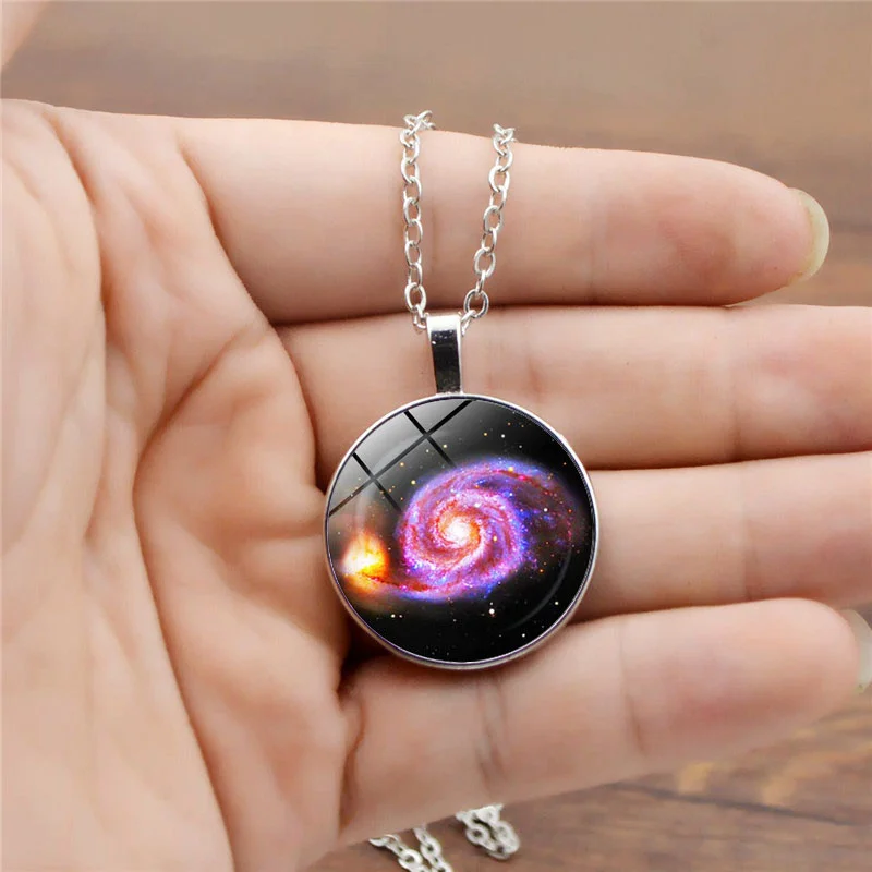 Galaxy Necklace Nebula Jewelry Orion Universe Pendant Gifts For Men Art Photo Glass Cabochon Necklaces | Украшения и аксессуары