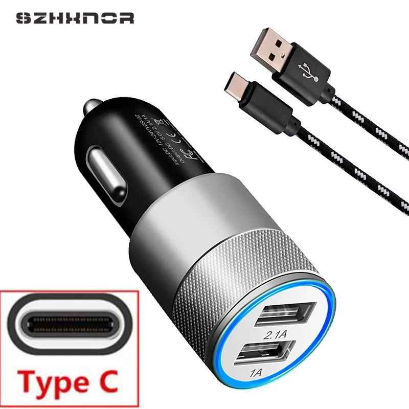Быстрое Автомобильное зарядное устройство USB C и Тип для samsung Galaxy s8 S9 plus oneplus 5t lg g6 v20