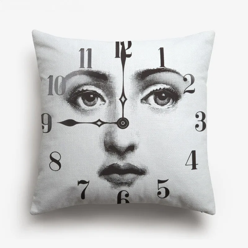 Fornasetti уход за кожей лица живопись подушки, Наволочки Ретро Винтаж Красота губы девушки глаз ручная Подушка для дивана наволочка хлопок постельное белье - Цвет: I