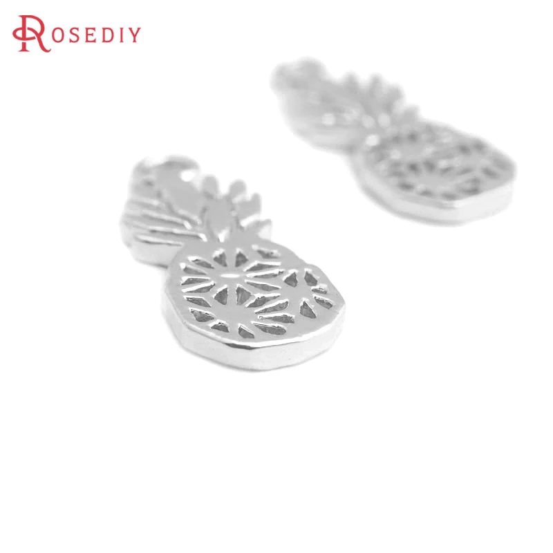 

(35187)10PCS 18x6MM 24K Gold Color Brass Pineapple Charms Pendants High Quality Diy Jewelry Findings Accessories