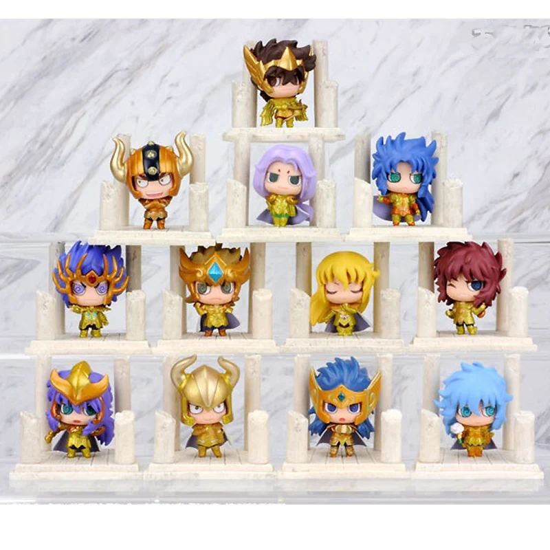 7 шт./лот аниме Saint Seiya коробка для яиц версия золотого зодиака ПВХ фигурки модель
