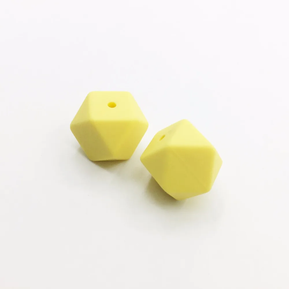 Силиконовые шестигранные бусины для прорезывания зубов 50 шт. 17 мм|colorful beads|hexagon