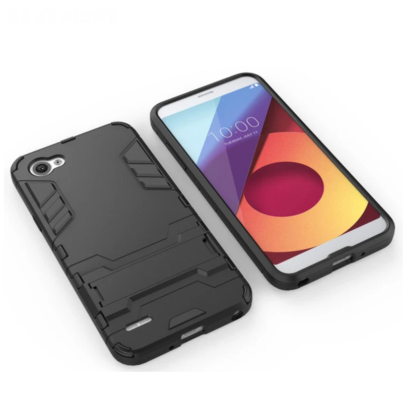 Чехол для LG Q6 бронированная подставка держатель тонкий легкий гибридная защита
