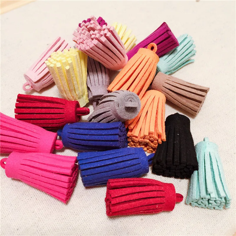 30pcs/lot 35mm Fashion mini Suede Tassel For DIY Sewing Garment/Bags Accessories Craft/Garment Material | Дом и сад