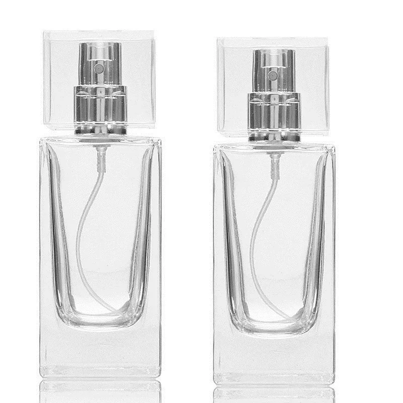 1 шт. прозрачная стеклянная бутылка для духов 50 мл|50ml clear glass bottles| |