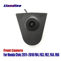 liandlee auto car front view camera small logo embedded for honda civic 2011 2018 fb4 fg3 not reverse rear parking cam