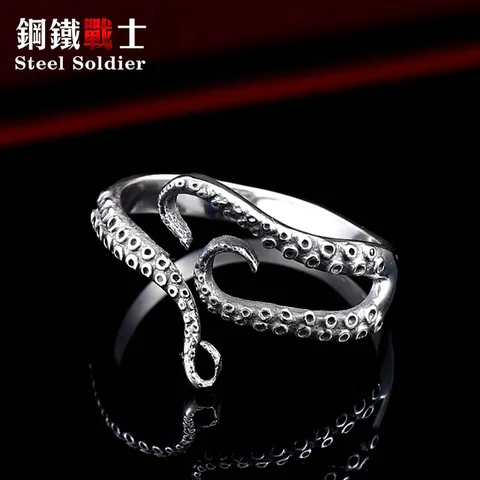 Женское кольцо из нержавеющей стали со стальным солдатом, модное кольцо на палец с изображением осьминога, изысканное Ювелирное Украшение на заказ