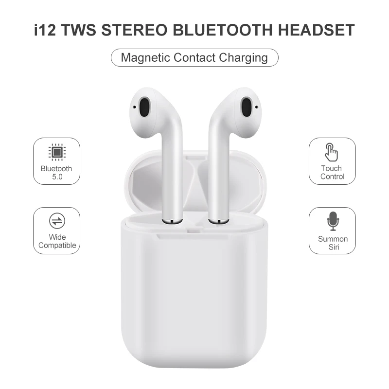 I12 TWS Touch control Mini 1:1 Беспроводные Bluetooth 5 0 наушники pods гарнитура pk i10 i11 tws для
