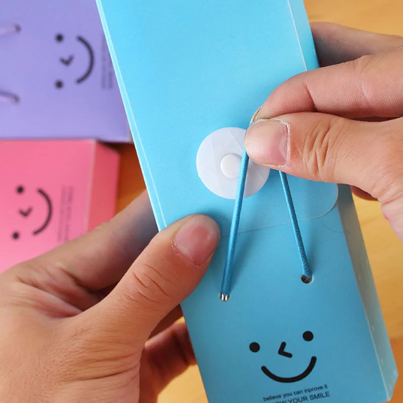 Kawaii милый смайлик ручка чехол цветные ручки сумка для хранения коробок