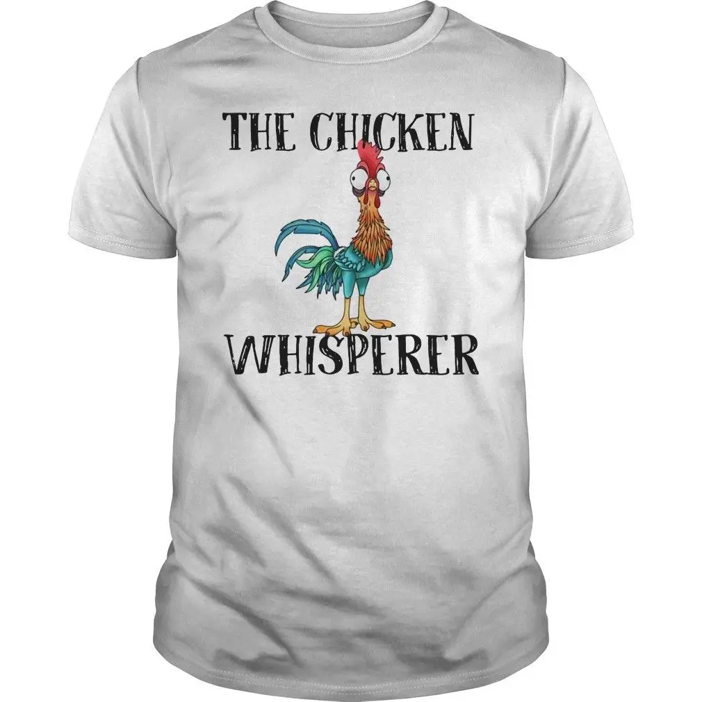 Футболка Hei The Chicken Whisperer белая хлопковая Мужская футболка Подарочная с принтом 100%