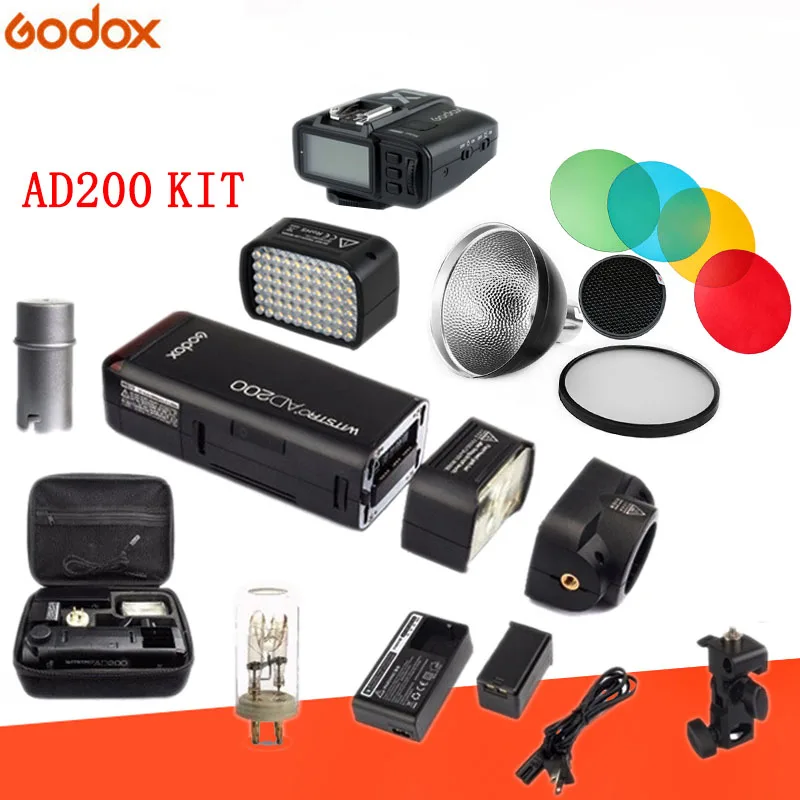 Карманная вспышка Стробоскоп Godox AD200 2 4 Вт 1/8000 ГГц|Фотовспышки| |