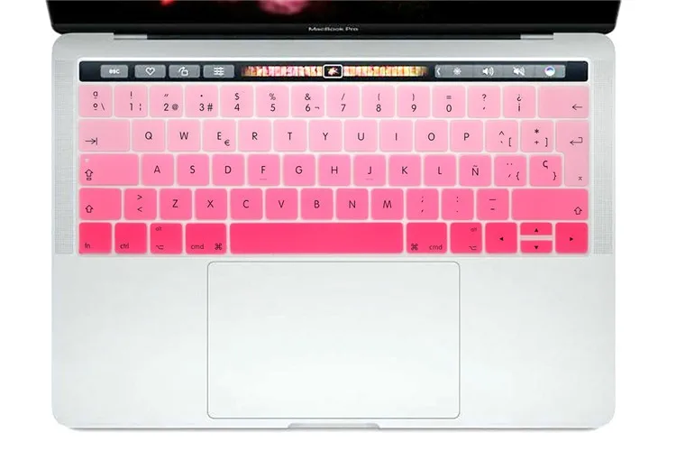Европейская Испанская версия чехол для клавиатуры для нового MacBook Pro 1" A1706 и Pro 15" A1707 с сенсорной панелью( релиз) протектор