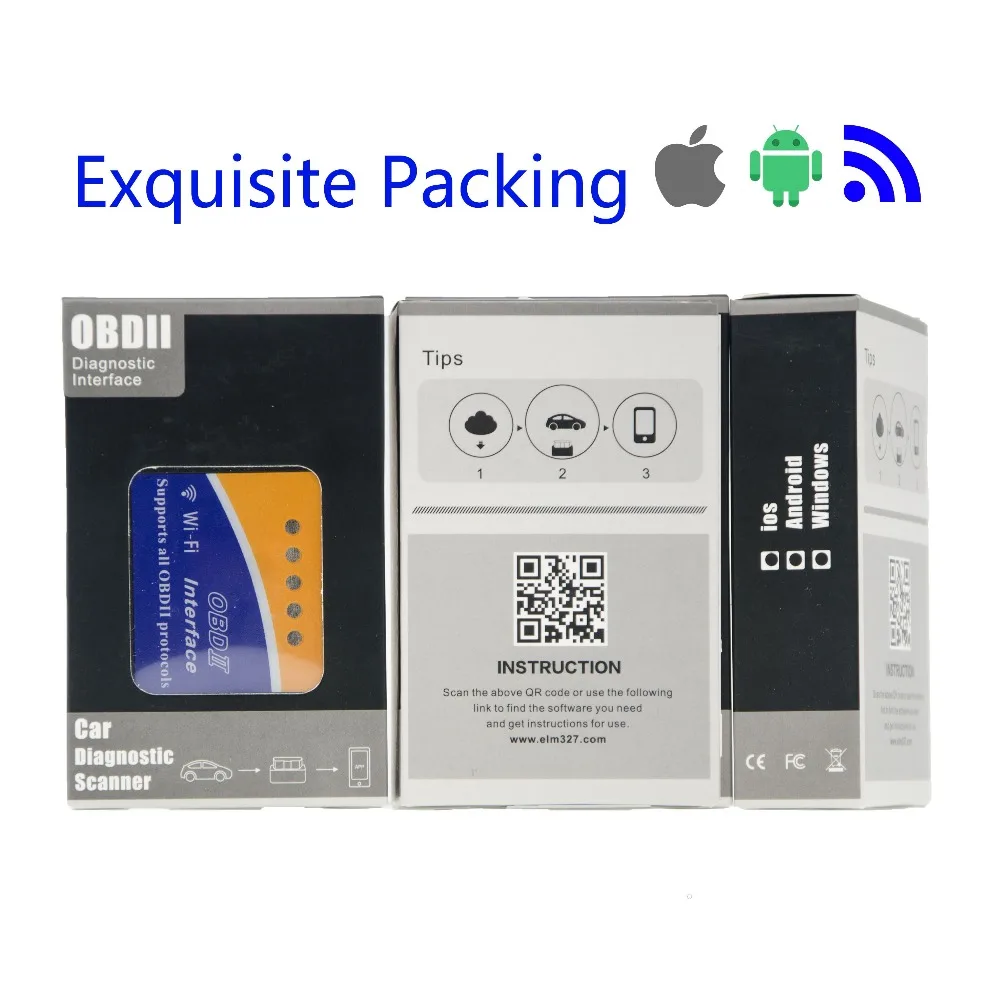 ELM 327 автоматический диагностический сканер инструмент Супер Мини ELM327 Wifi Bluetooth V1.5