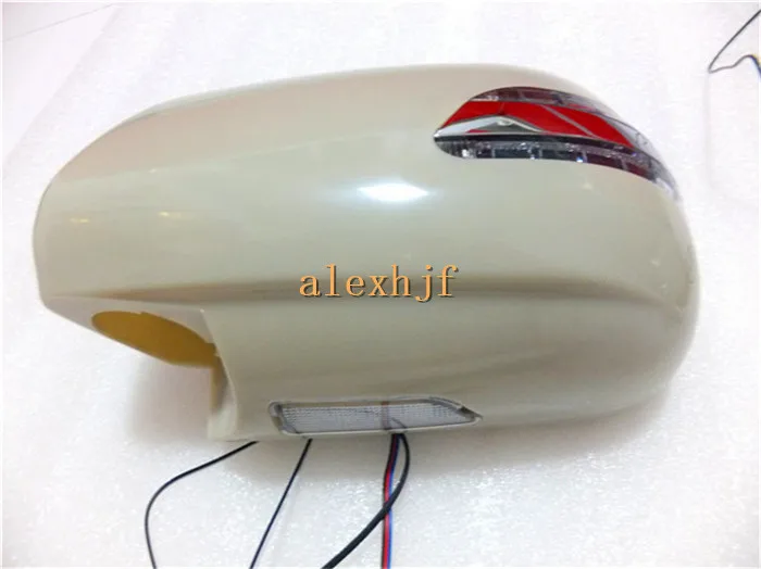 Светодиодный зеркальный фонарь заднего вида+ чехол для Lexus RX350 03~ 09 Toyota Alphard Noah Voxy, желтые поворотники+ DRL+ наземная лампа
