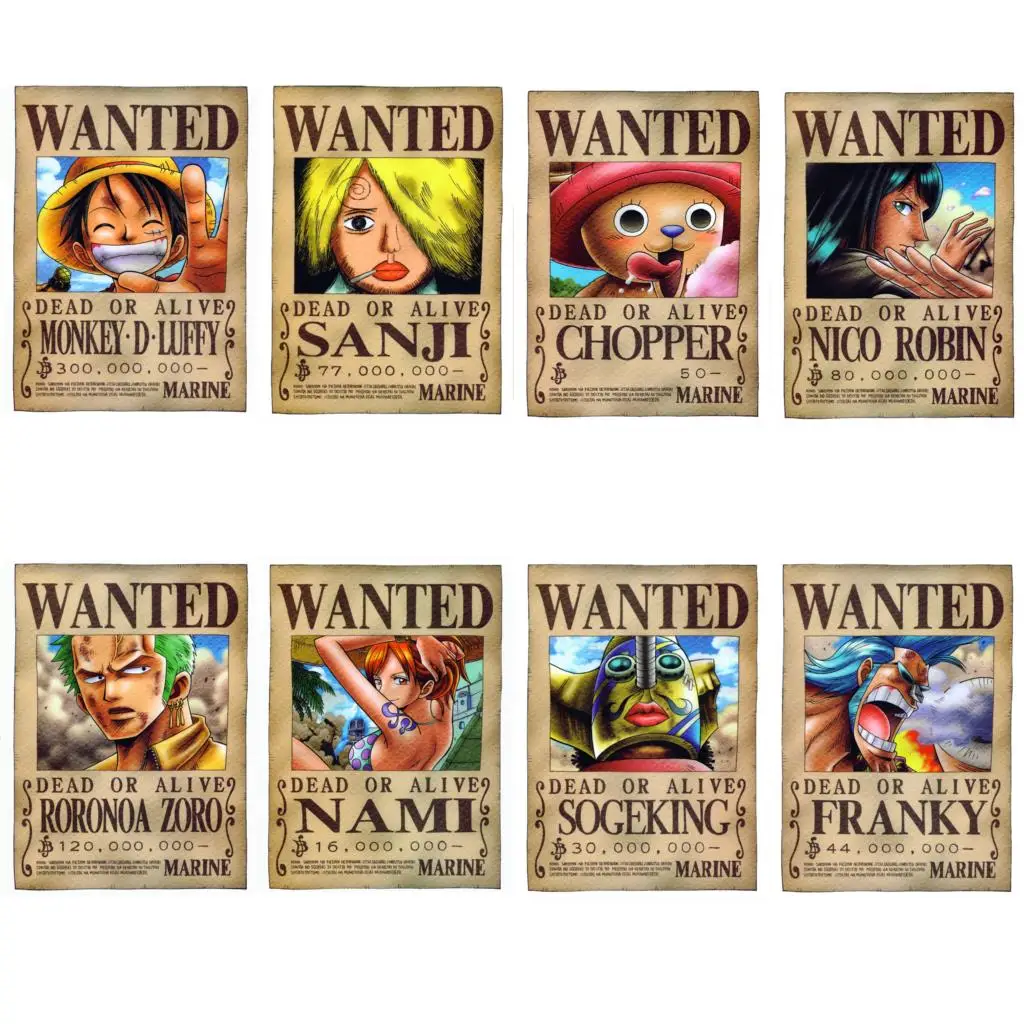 One piece Аниме Плакаты яркий цвет Высокое разрешение глянцевая бумага принты белая