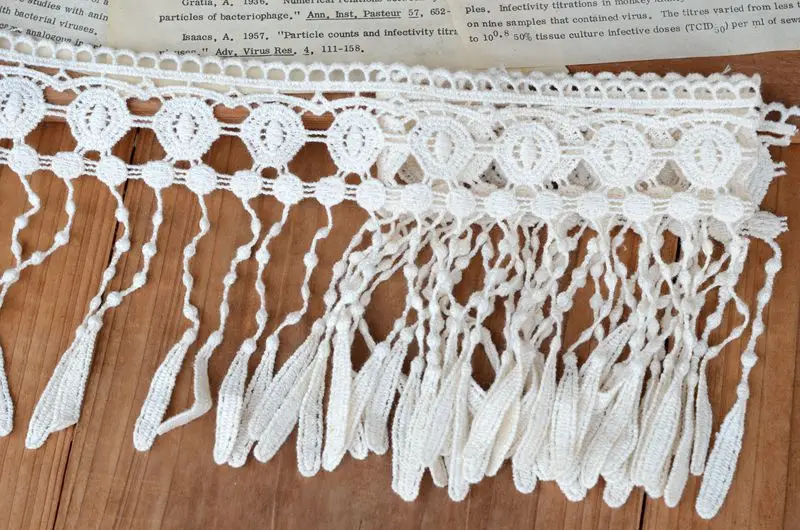 4 м/лот супер широкая ширина 12 5 см бежевая Водорастворимая хлопковая бахрома