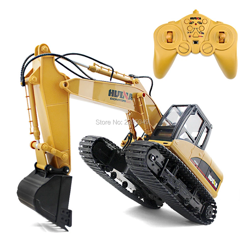 Экскаватор Contral Toy 15 каналов 2,4g 1/12 Rc пластиковый экскаватор зарядка RC автомобиль батарея малыш игрушка для детей экскаватор HuiNa