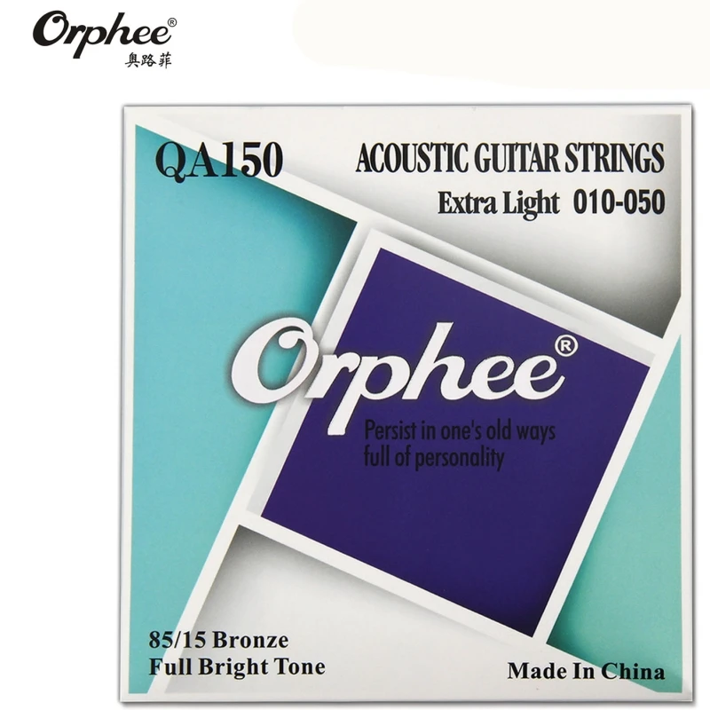 

Orphee QA150 010-050 Acoustic Guitar Strings 80/15 Bronze Hexagonal alloy Vacuum Packaging Musical Instrument Accessories