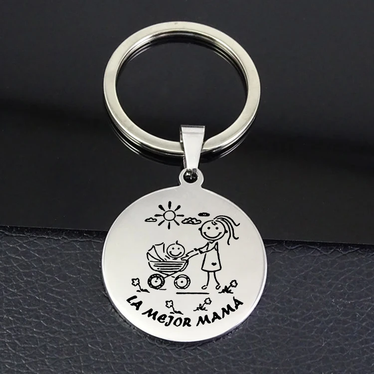 Семейный брелок из нержавеющей стали диск кулон женский ювелирные изделия