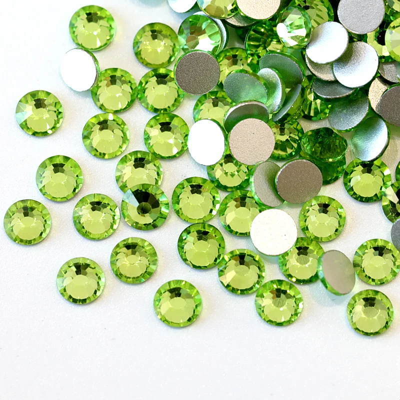 2028 SS3 к SS34 светильник Peridot не горячая фиксация стразы с плоским основанием