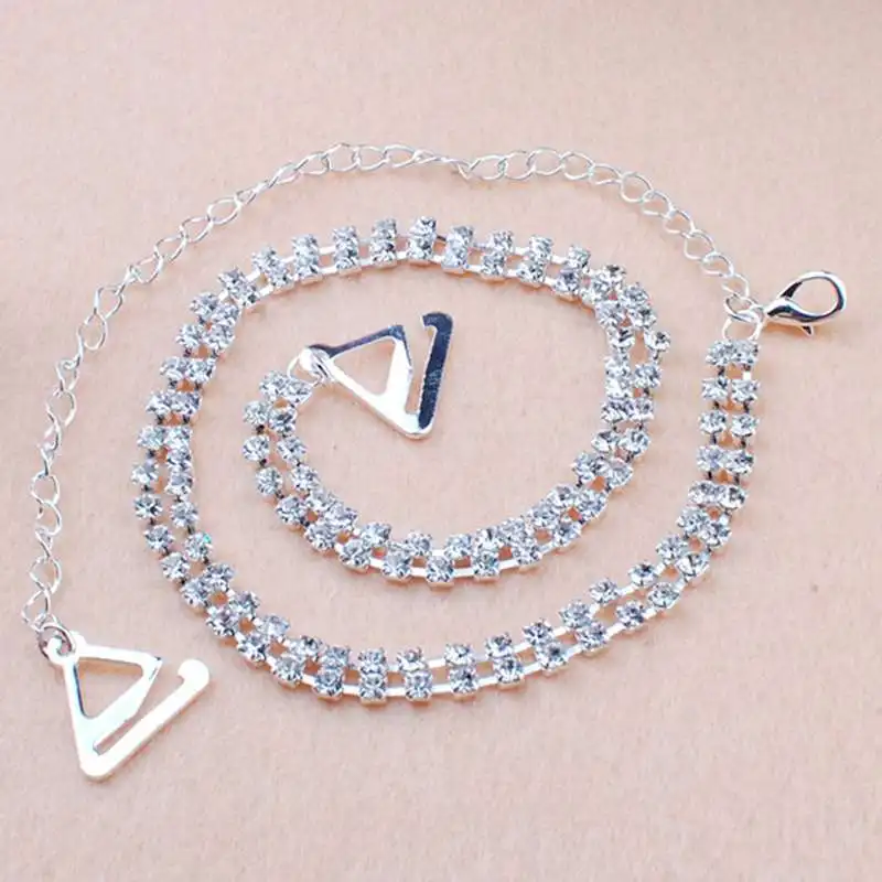 2шт Регулируемые Прозрачные Кристальные пояса великолепные выпускные