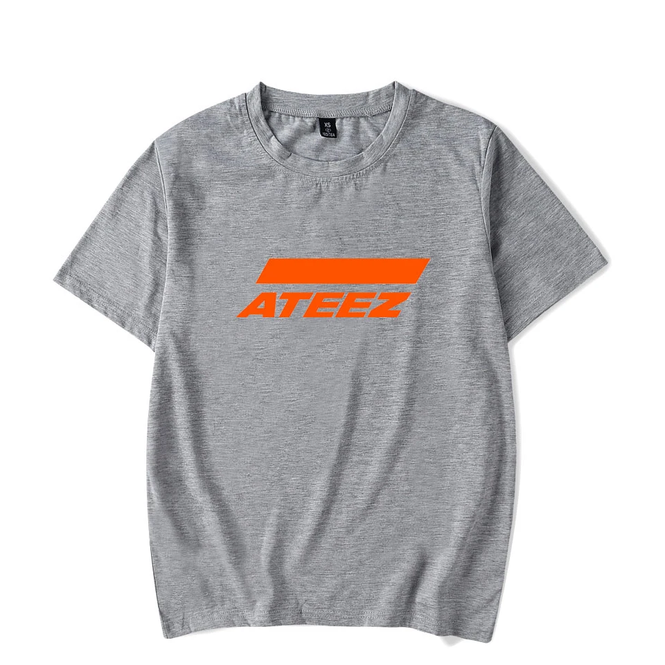 ATEEZ повседневные футболки с принтом женская и мужская одежда летняя Горячая Распродажа Топы с коротким рукавом Kpops футболки размера плюс