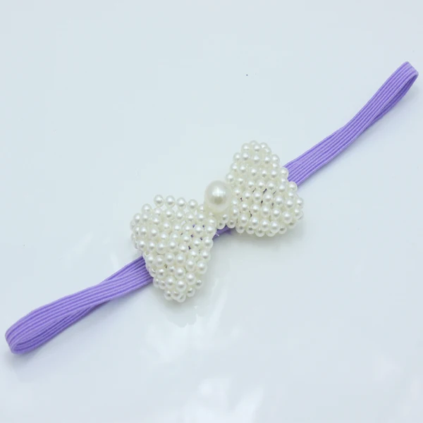 Белый жемчуг Бант Цветок враг ободки Девушка Корона Сделай Сам для волос Детские