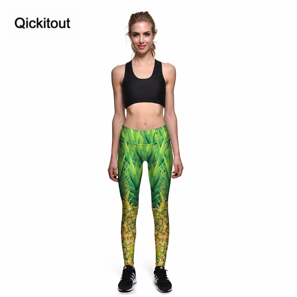 Женские леггинсы с высокой талией Qickitout модные сексуальные милые 3D Леггинсы