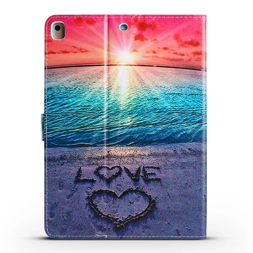 VRLucky для Ipad Mini 1 2 3 4 Чехол Sunrise пляжные узоры Флип Стенд PU кожаный чехол|Чехлы