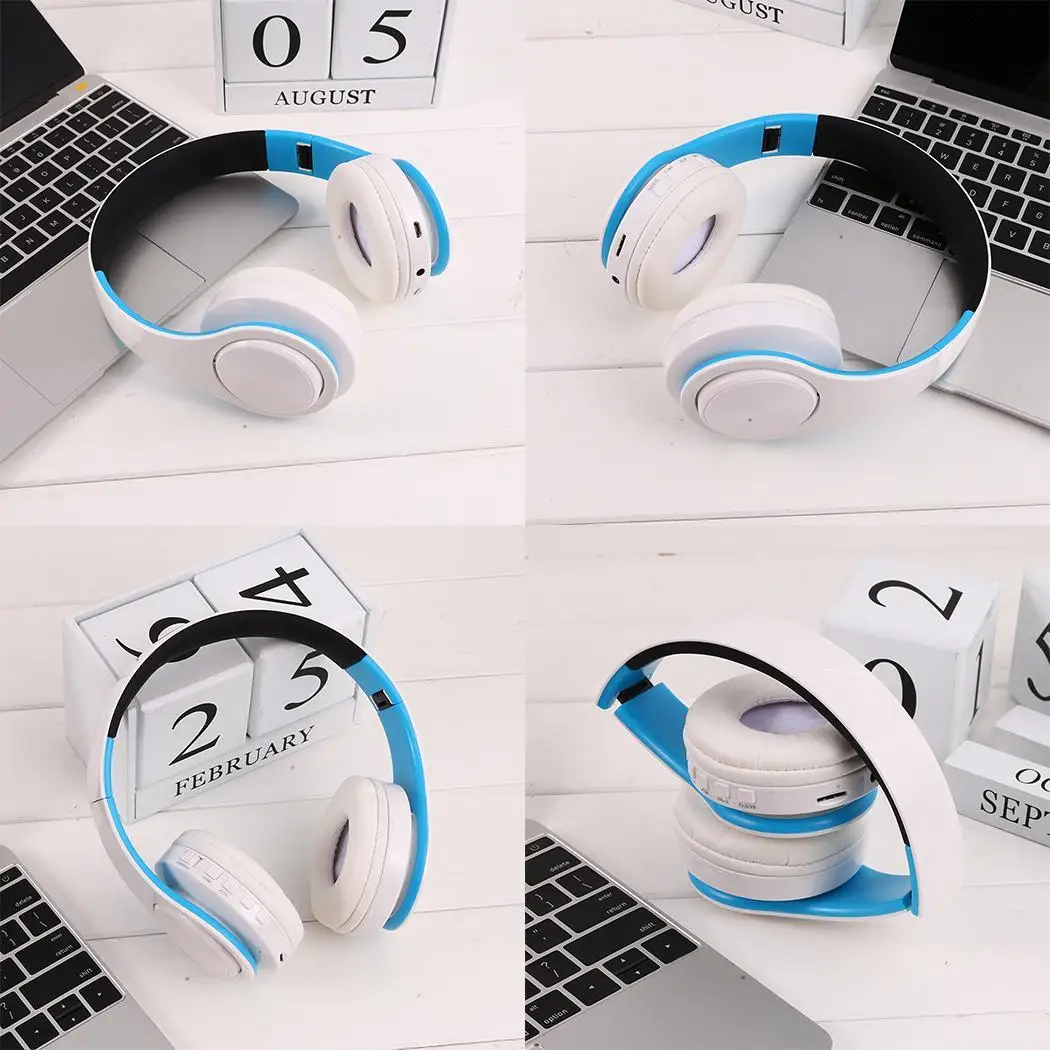 Складные беспроводные bluetooth наушники бинауральные стерео с микрофоном