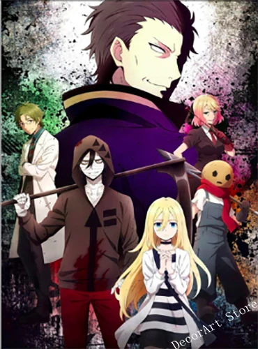 Satsuriku no Tenshi Angel Of Death Картина на холсте винтажная Настенная картина настенные