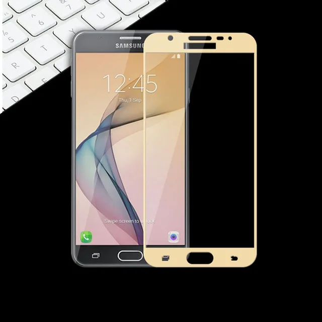 Закаленное стекло с полным покрытием для Samsung Galaxy J7 prime 2 шт. защита экрана