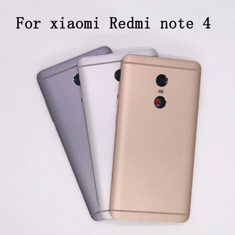 Для Xiao mi red mi Red mi Note 4 note4 запасные части задняя крышка батарейного отсека Корпус+ боковые кнопки+ Замена объектива вспышки камеры